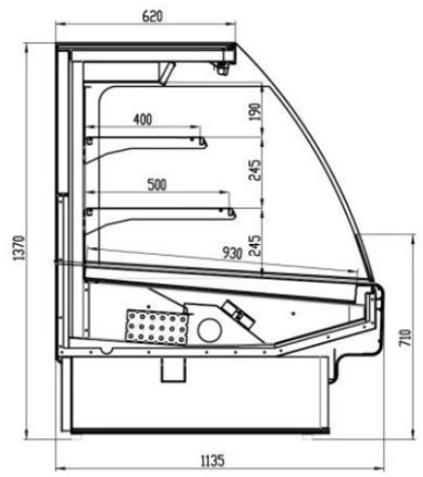 1c052edf793dacfcf8b5bc7fc2036d46.webp Горка холодильная BRANDFORD AURORA 190 TOP LIGHT вертикальная
