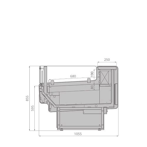 Витрина холодильная BRANDFORD AURORA Slim SQ 125 рыба на льду SELF