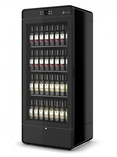 298bca8f910966333ebec9ed18d499c4.webp Шкаф винный ENOFRIGO I.AM H2000 статический черный рамка серебристая 4 полки