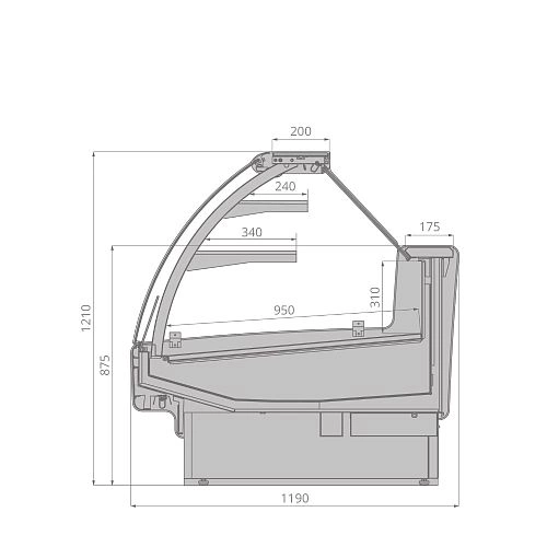 30abd38d9450e98fcd8a7e8924c31a0c.webp Витрина холодильная BRANDFORD AURORA 250 кондитерская