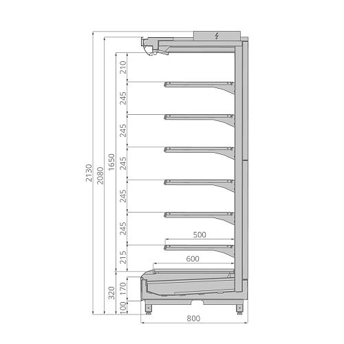 35522d49cad9fb3a4623f0bc39795b21.webp Горка холодильная BRANDFORD TESEY Slim 250