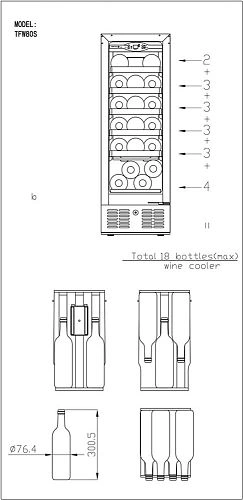 Шкаф винный TEFCOLD TFW400-F