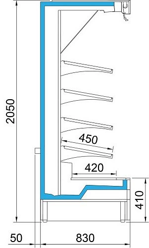 3ubosgtok7idrh7acl8hlh77dz9eikii.webp Горка холодильная АРИАДА Ливерпуль ВС48L-1250F