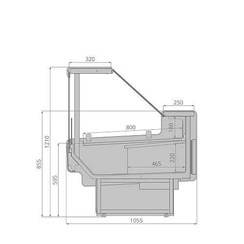 45ee70dd333361de0ebe59340184c8b1.webp Витрина холодильная BRANDFORD AURORA Slim SQ 320 вентилируемая
