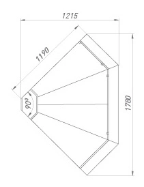 53de019199a127607a1d0c6b8b80d450.webp Витрина холодильная BRANDFORD AURORA SQ Открытый угол 90 вентилируемая