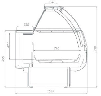7ad53ce159ba9a2e6e64dabe13b95f8b.webp Витрина холодильная BRANDFORD AURORA Slim 125 низкотемпературная
