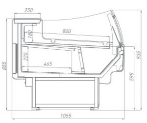 a14be102c655ffd44a704ee440c0257a.webp Витрина холодильная BRANDFORD AURORA Slim PLUG-IN 190 рыба на льду SELF