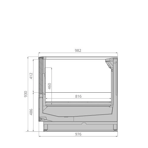 Бонета морозильная BRANDFORD Krios торцевая Open Top