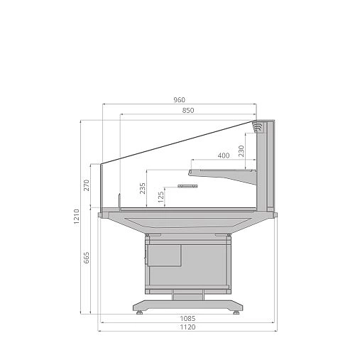 Витрина холодильная BRANDFORD AURA SQ H120