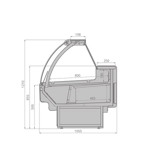 e96f1649744247dfdb68ce2ad85bf0cf.webp Витрина холодильная BRANDFORD AURORA Slim 190 вентилируемая