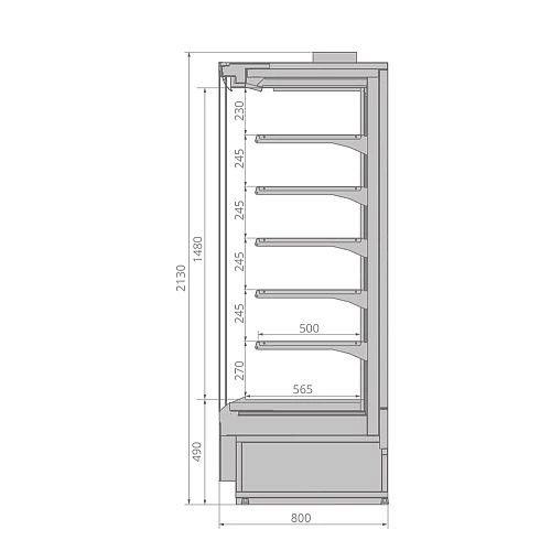 f87420a5c3e96bc90fce5ef574831d99.webp Горка холодильная BRANDFORD TESEY II Plug-In 125