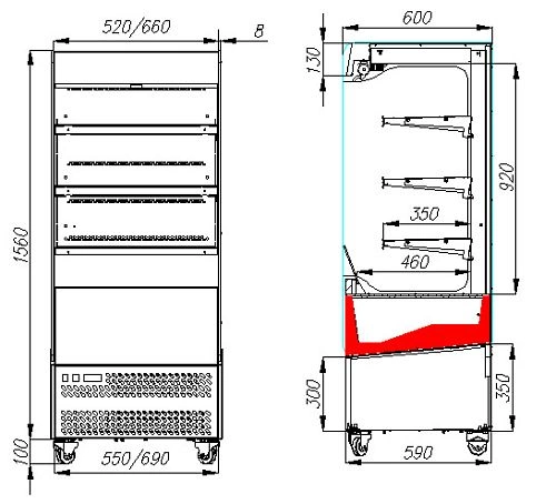 plxlrr2pf1x8fbpjrr5743z6dcesgqnz.webp Витрина холодильная CARBOMA Vivara FC16-06 VM 0,7-2 0430