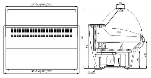 qz59fraqikb3lcdaxg1en52mlkfmdm0k.webp Витрина холодильная CARBOMA G110 VM 1,25-1 (ВХС-1,25ш G110 (динамика))