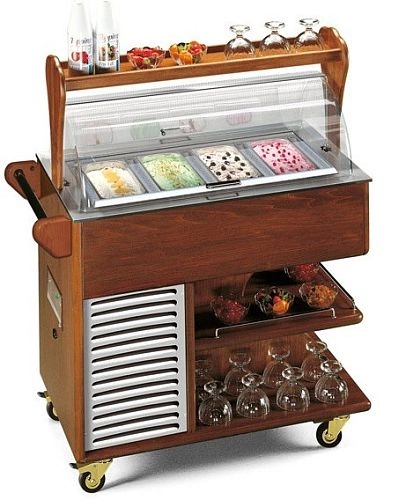 4152d2166d1b548d4703566350f7a4e0.webp Салат-бар TECFRIGO Carrellino Gelato темный орех