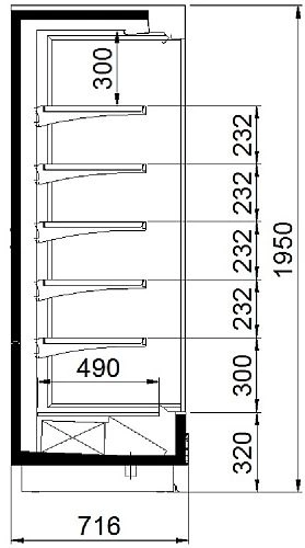 Горка холодильная АРИАДА Crosby ВС1.70-1250