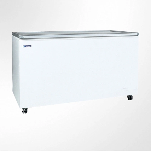 Ларь морозильный UGUR UDD 500 SK (навесная стеклянная крышка, 4 корзины)