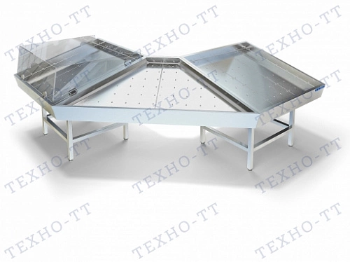 b321bb3de73ed025b708f053e8cf4825.webp Стол для выкладки рыбы на льду ТЕХНО-ТТ СП-612/1100А с агрегатом