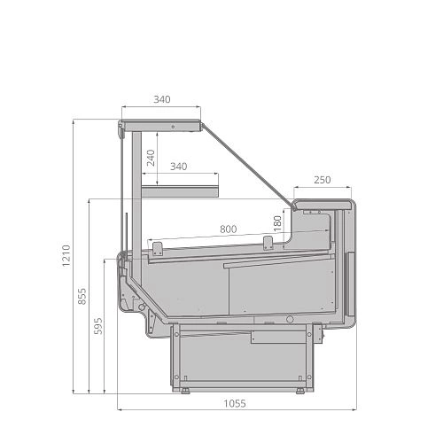 b381eac6c640c41c8255b6af536f7405.webp Витрина холодильная BRANDFORD AURORA Slim SQ 190 кондитерская