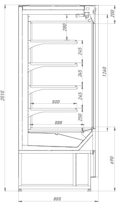 ea71fabe7305bc8d8c62487286dd6d84.webp Горка холодильная BRANDFORD Zodiac Г 100