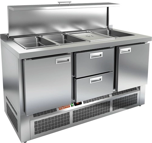 o8riz251794r6xi0mdwi3qc784zc9n28.webp Стол холодильный для салатов HICOLD SLE3-121GN с крышкой