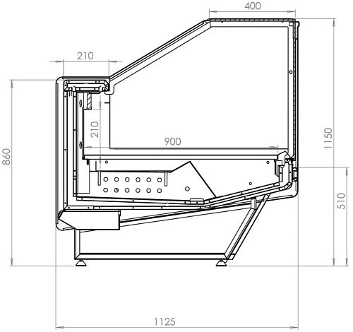 qsezfa9ps1swkx1vds0lgn6qibann51b.webp Витрина холодильная кубическая KIFATO Берлин 3750х1125х1150 вынос