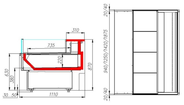 f3742cu5szcfurf014l545w65ku4nlv7 Витрина холодильная открытая Carboma GC110 SM 2,0-2 (ВХСо-2,0 Carboma GC110,1006 ДУБ)