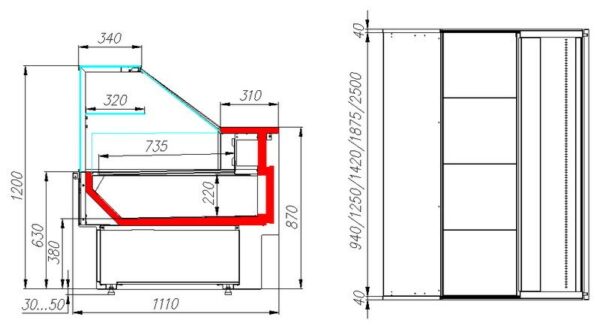 fzfa30d3t5f6bkw2y7bi0orbrva6egbo Холодильная витрина Carboma GC110 SV 1,5-1 (с боковинами) (0011-9006)