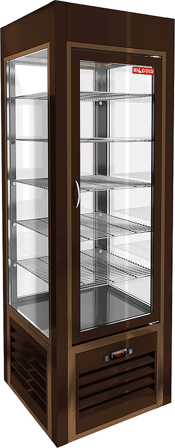 11-23fa6b3b1ffe4fec26db3af40635e24f Витрина кондитерская HICOLD VRC 350 Sh Brown FR
