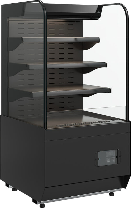 Витрина кондитерская Carboma Radius KR70 VM 0,6-2 Standard открытая, горка (Techno 9005)