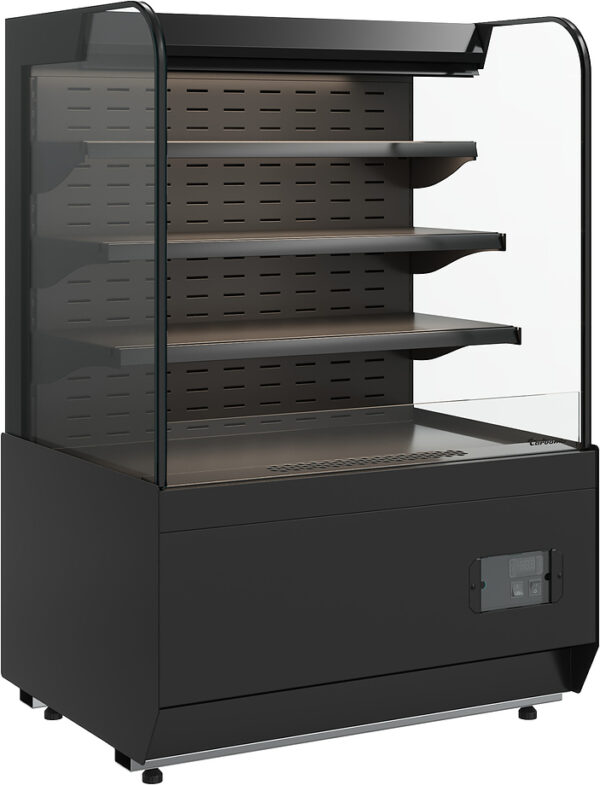 Витрина кондитерская Carboma Radius KR70 VM 0,9-2 Standard открытая, горка (Techno 9005)